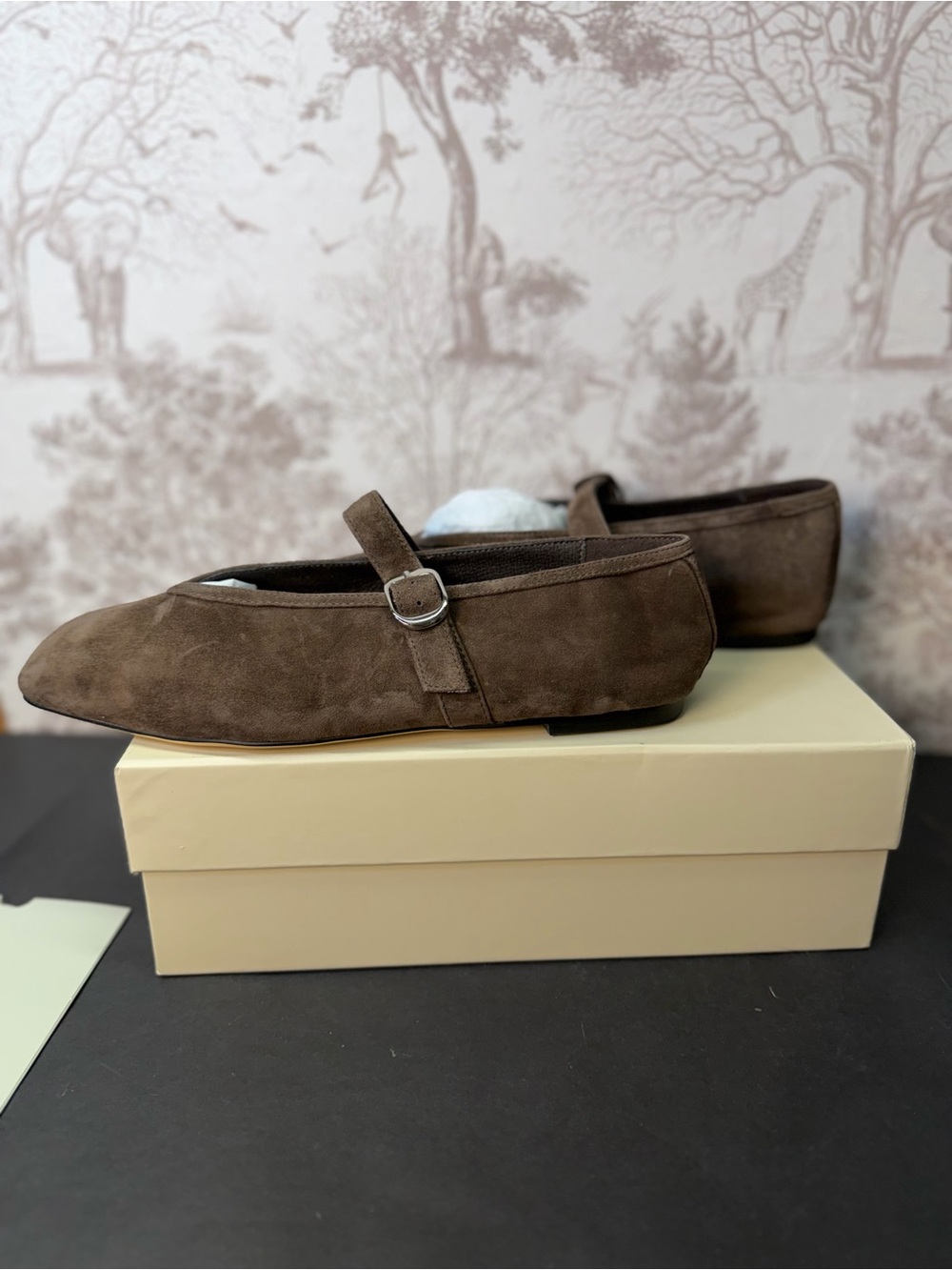 Tony Bianco Bobbi Mary Jane in Espresso Suede square toe ballet flat - Picture 5 of 9